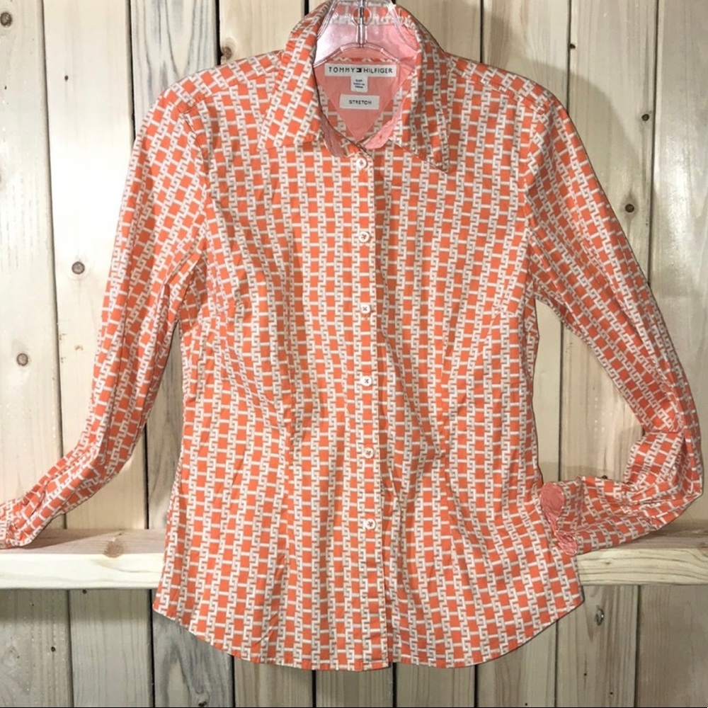 Tommy Hilfiger long sleeve button stretch S/P